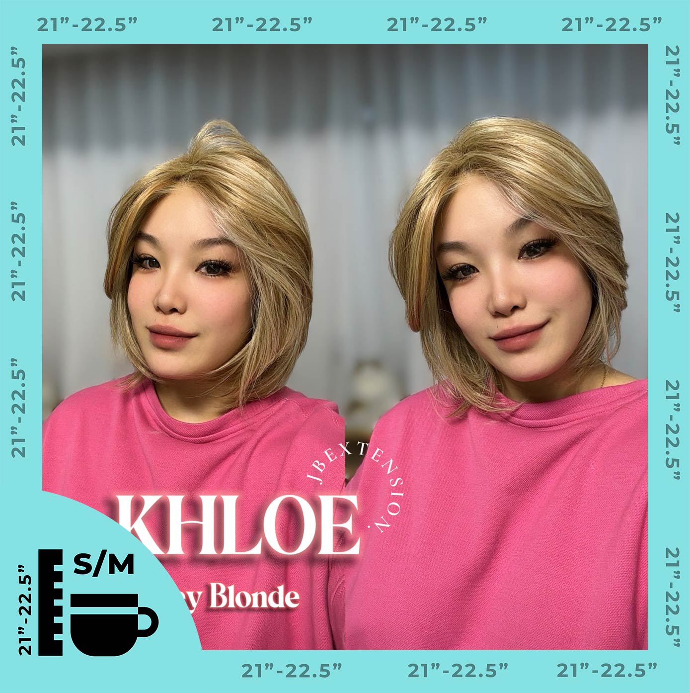 HOT OF SEASON - 12 Inches Bob Cut Honey Blonde Pre-Cut Snowflake Lace Frontlace Glueless Wig KHLOE HONEY BLONDE【PERMATEASE】【BENDY EAR TABS】