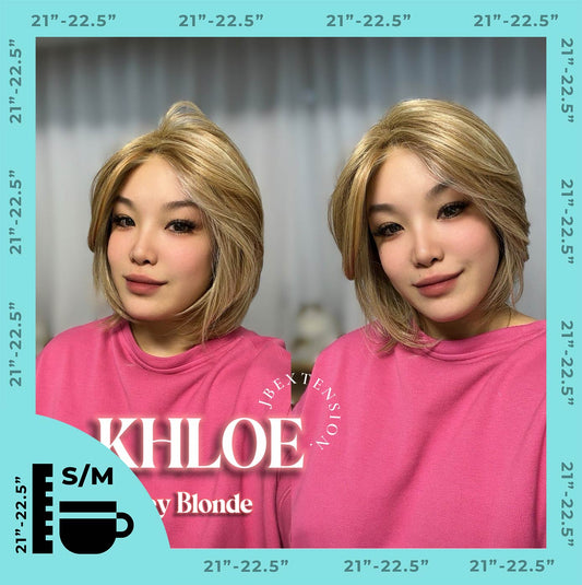 HOT OF SEASON - 12 Inches Bob Cut Honey Blonde Pre-Cut Snowflake Lace Frontlace Glueless Wig KHLOE HONEY BLONDE【PERMATEASE】【BENDY EAR TABS】