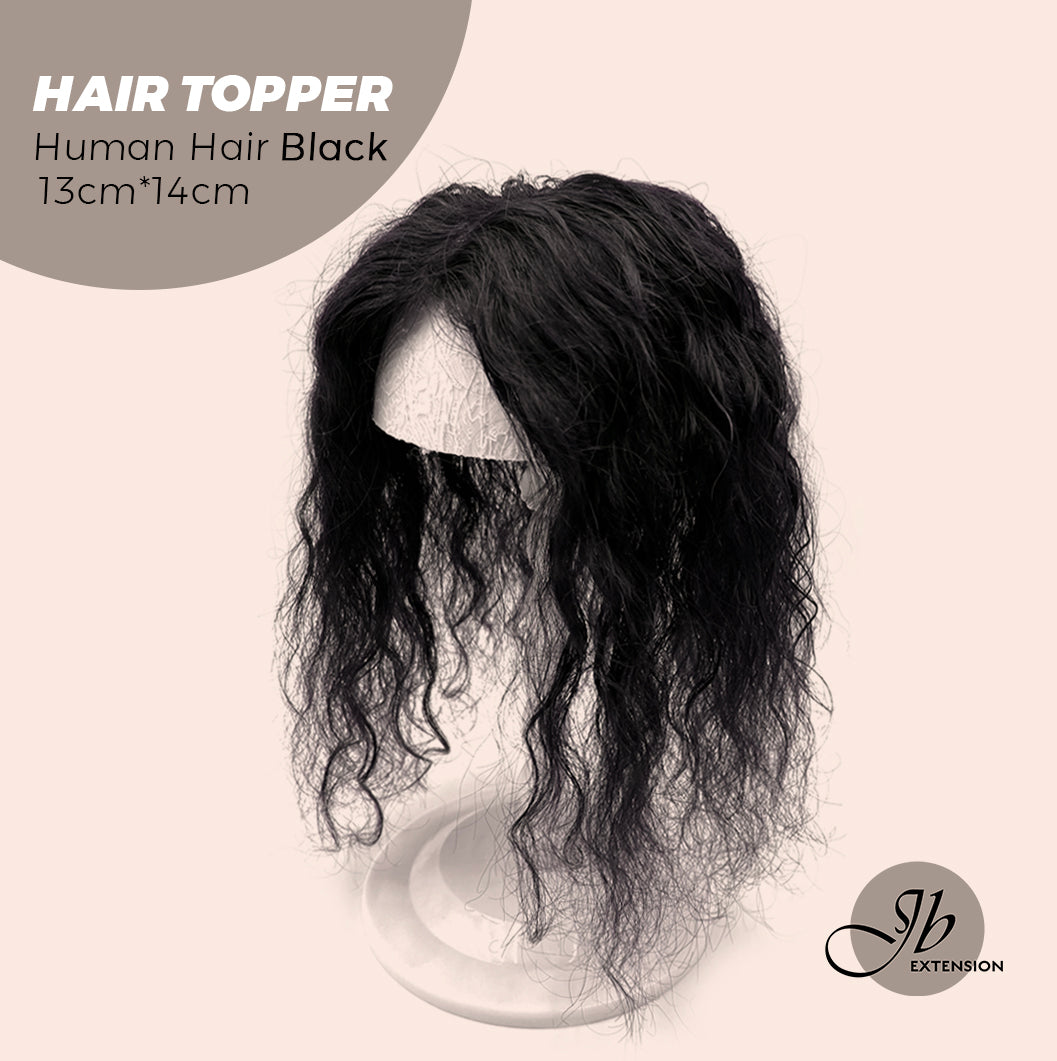JBEXTENSION 10 Inches Natural Black Brown HUMAN HAIR WAVE TOPPER 13*14