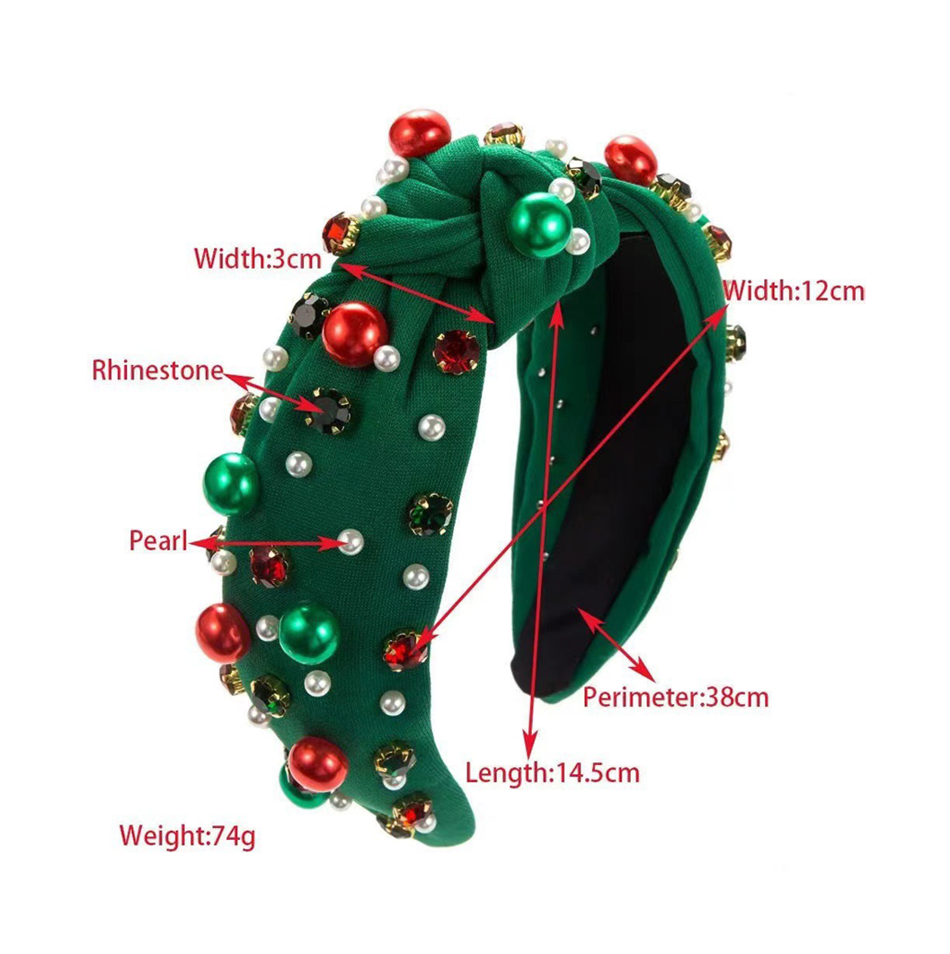 JBextension Christmas Headbands for Women Christmas Hair Accessories for Women Christmas Outfits Knotted Headbands Holiday Head Band for Women’s Hair Festive Headpieces Christmas Gifts