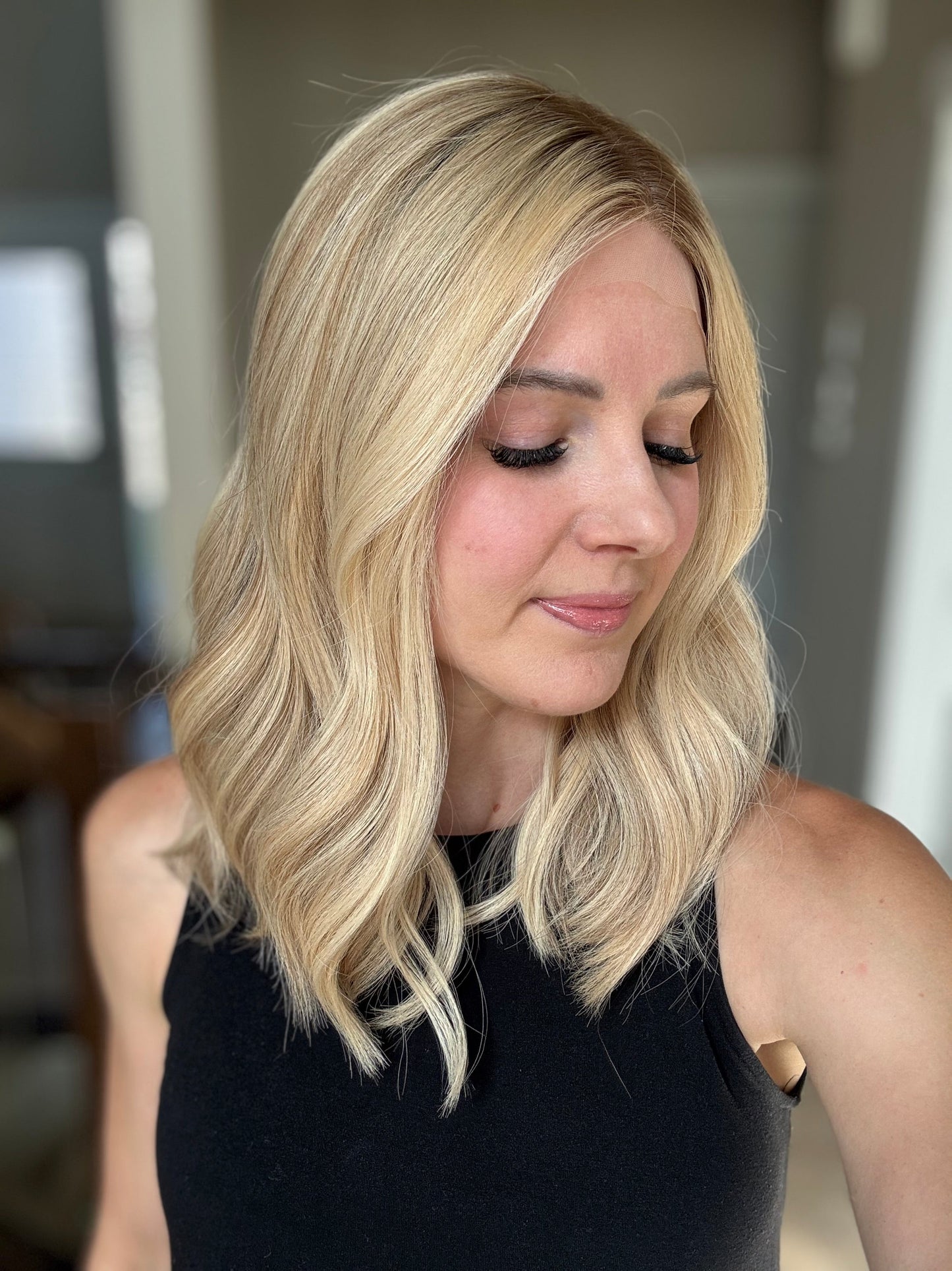 18" Cara LOB Comfort Cap Lace Top Wig (M)