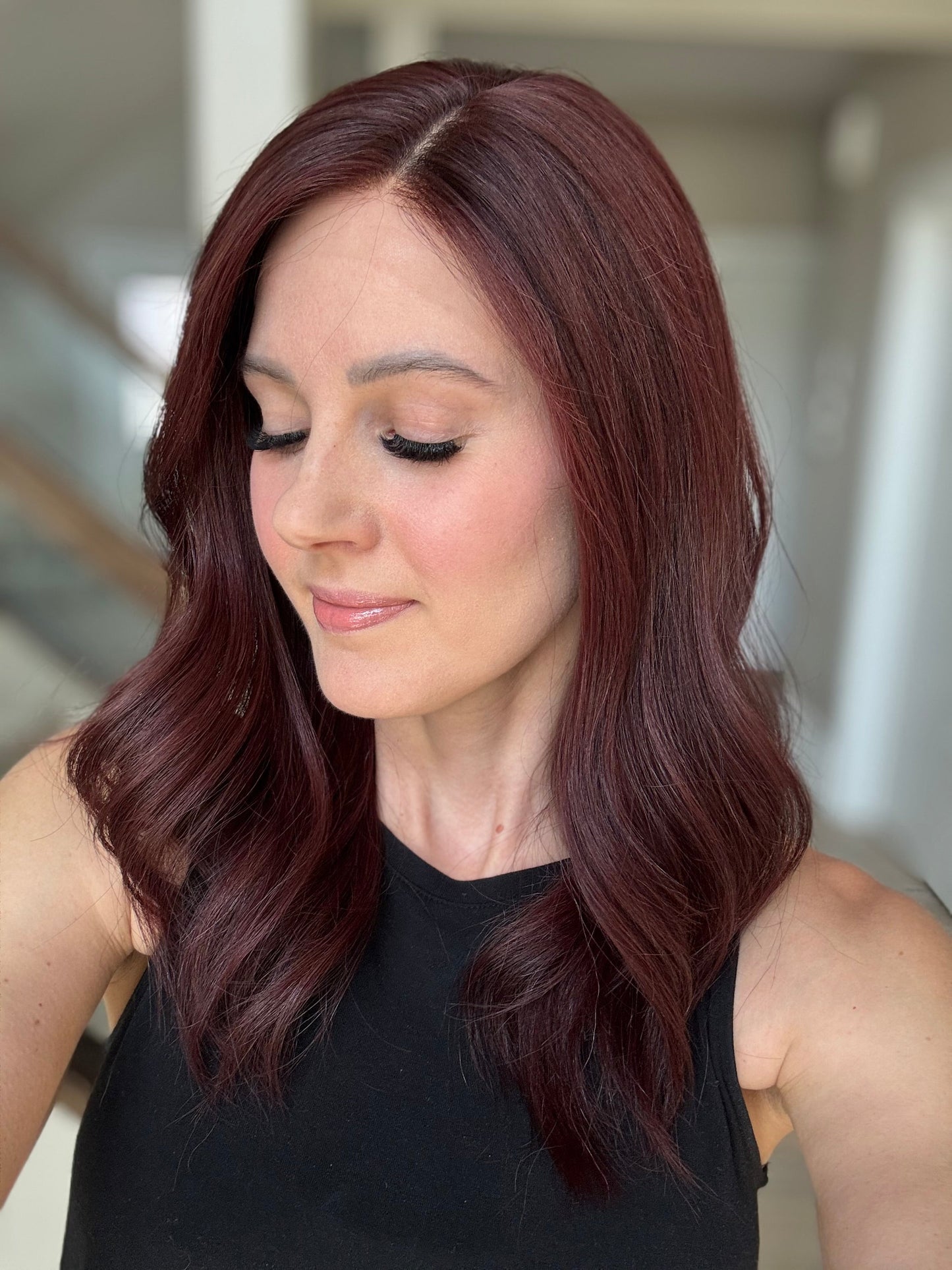 20" Violet Comfort Cap Lace Top Wig (XS)