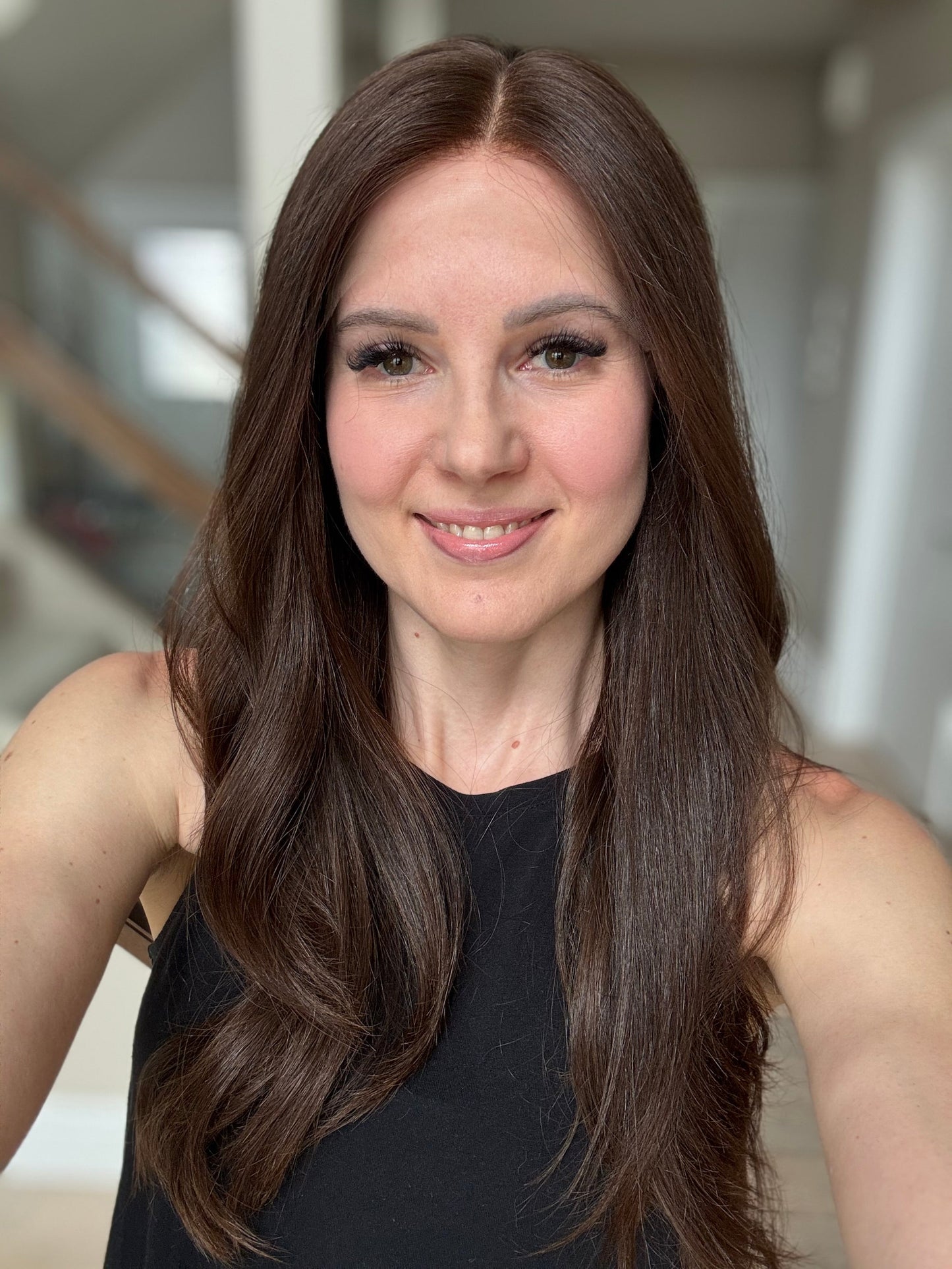 Euro Wig #12: 22" Medium Brown Luxury Cap (S)