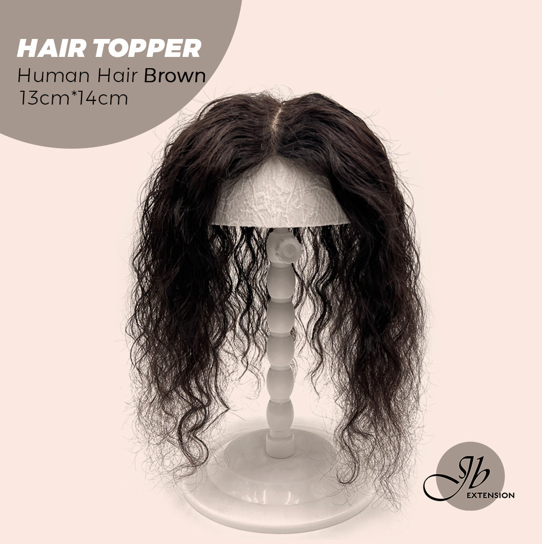 JBEXTENSION 10 Inches Natural Black Brown HUMAN HAIR WAVE TOPPER 13*14
