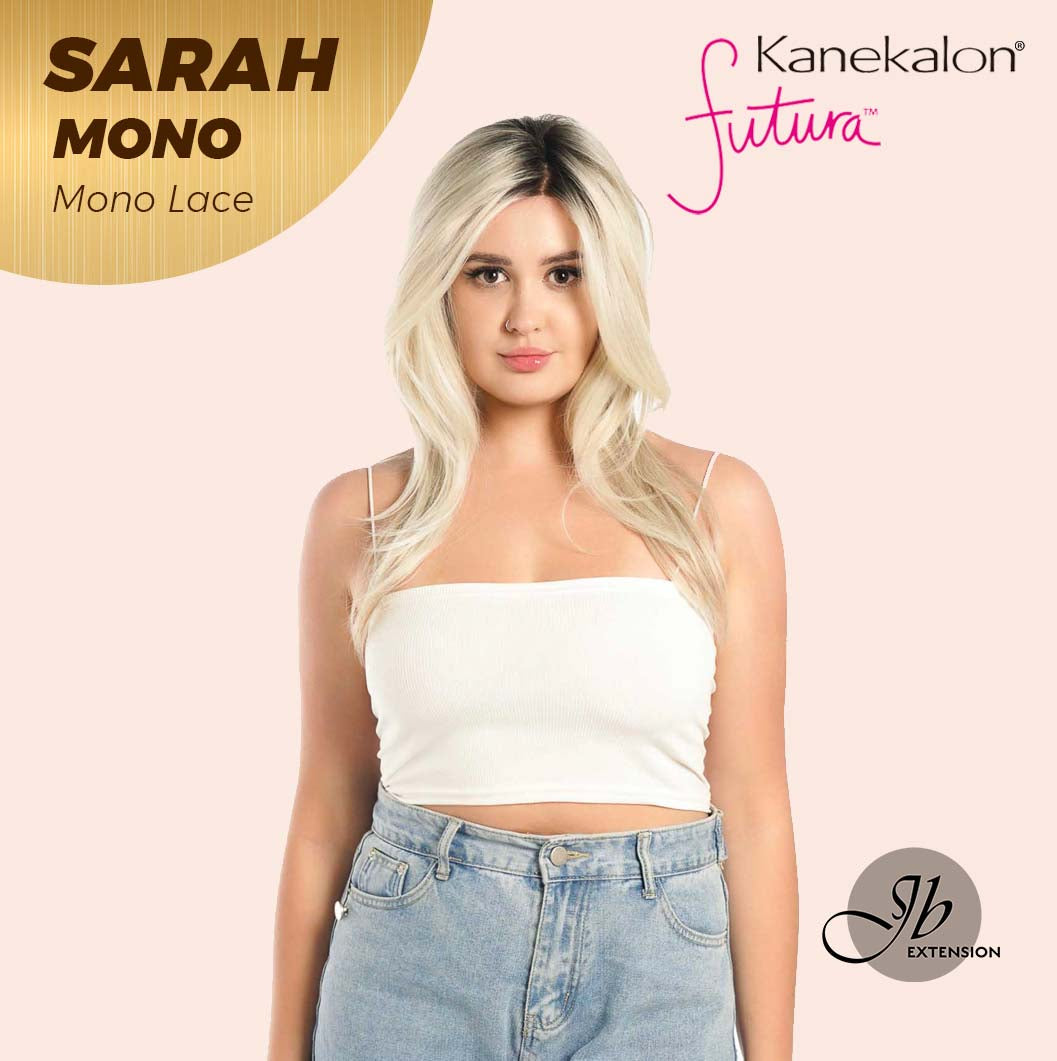 Nichole's Selection - SARAH MONO Monofilament Handmade Wig 6X5 Full Monofilament Hand Tied Top Wig 22 Inches Blonde Color Full Mono Lace Glueless Wig SARAH MONO【BENDY EAR TABS】