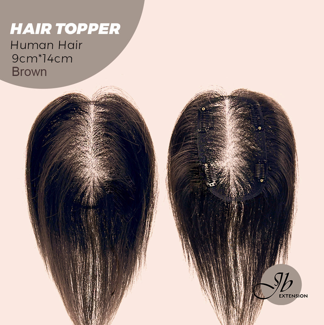JBEXTENSION 10 Inches Natural Black Brown HUMAN HAIR TOPPER 9*14