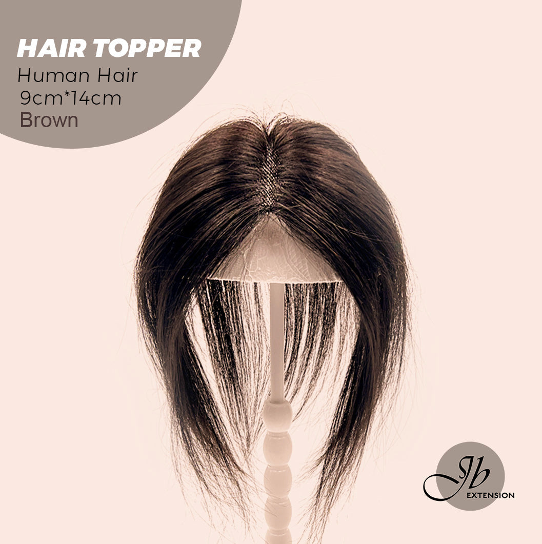JBEXTENSION 10 Inches Natural Black Brown HUMAN HAIR TOPPER 9*14