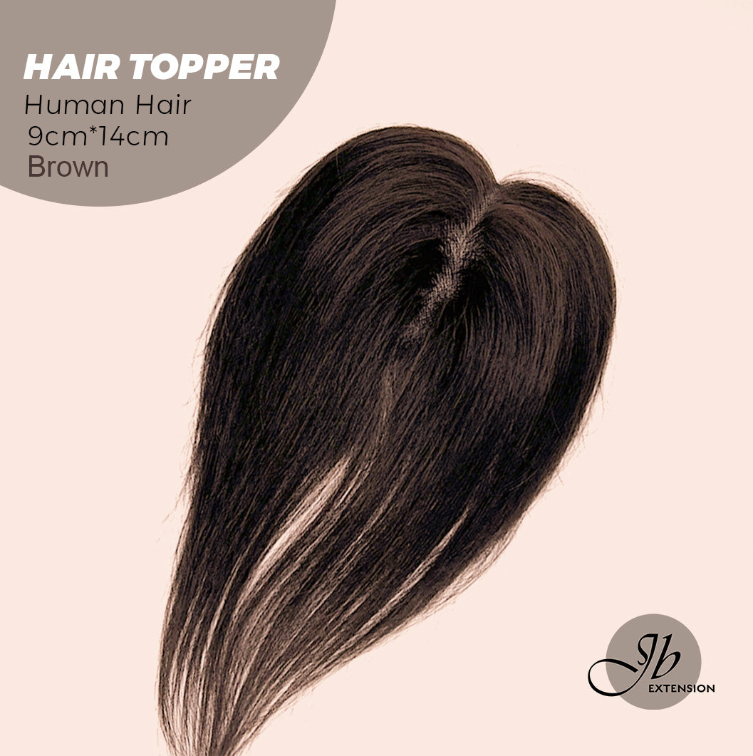 JBEXTENSION 10 Inches Natural Black Brown HUMAN HAIR TOPPER 9*14