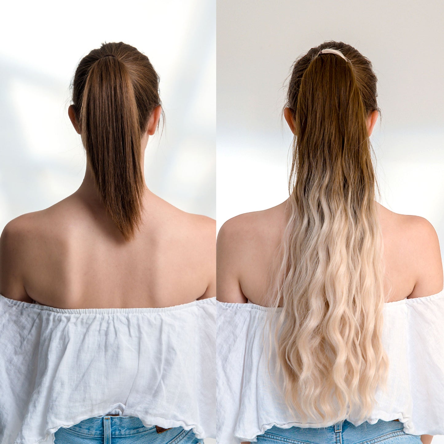27" Body Wave Ponytail Clip-in BALAYAGE BLONDE