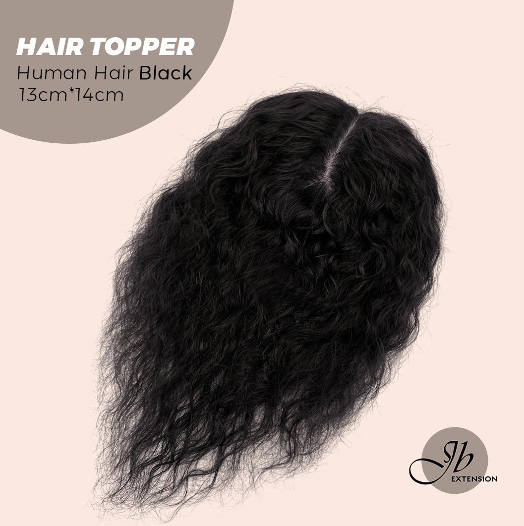 JBEXTENSION 10 Inches Natural Black Brown HUMAN HAIR WAVE TOPPER 13*14