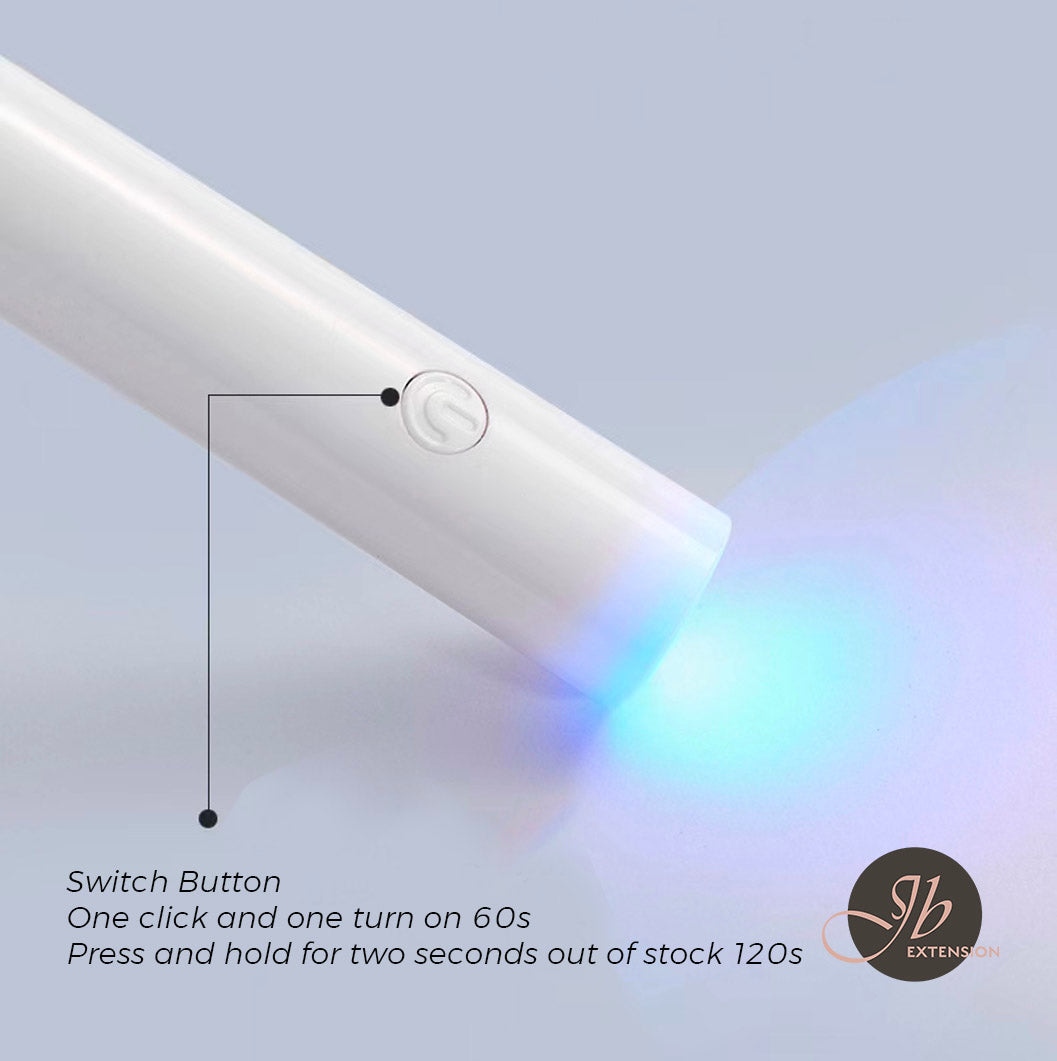 JBextension Handheld UV Light for Gel Nails, Mini Nail Light, Portable LED Nail Lamp, Cordless Rechargeable USB Nail Dryer for Fast Curing, Pink