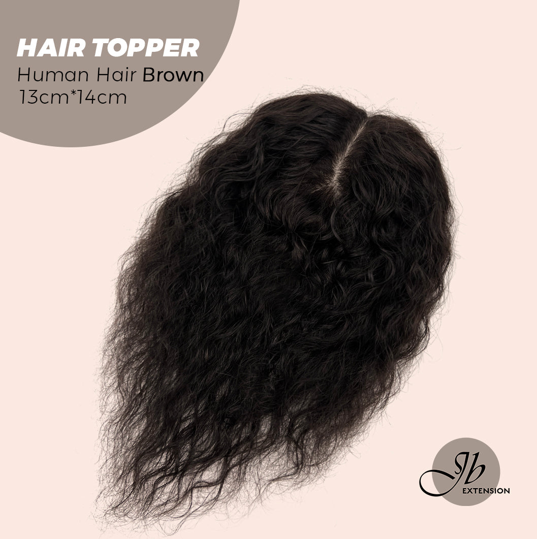 JBEXTENSION 10 Inches Natural Black Brown HUMAN HAIR WAVE TOPPER 13*14