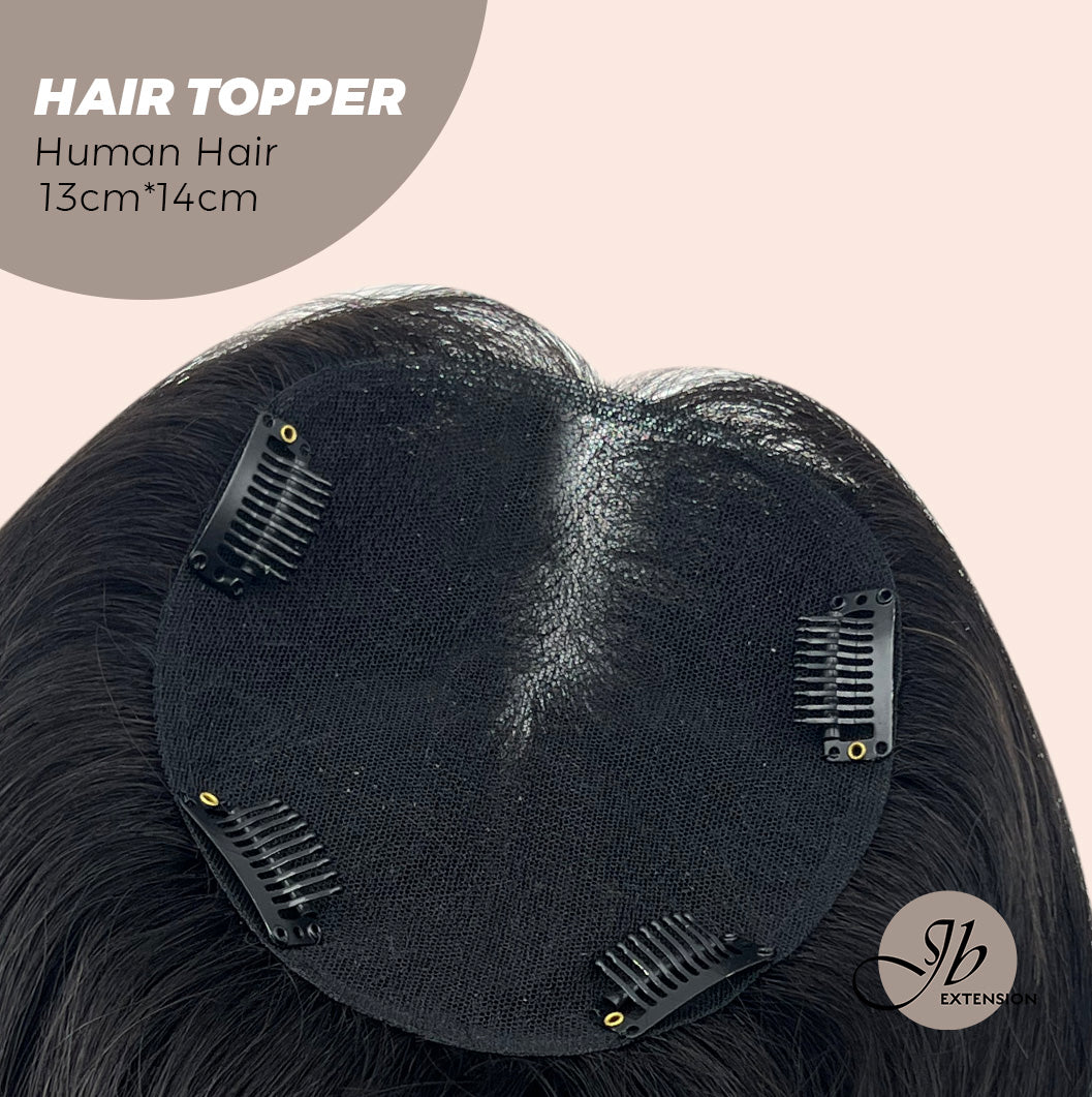 JBEXTENSION 10 Inches Natural Black Brown HUMAN HAIR TOPPER 13*14