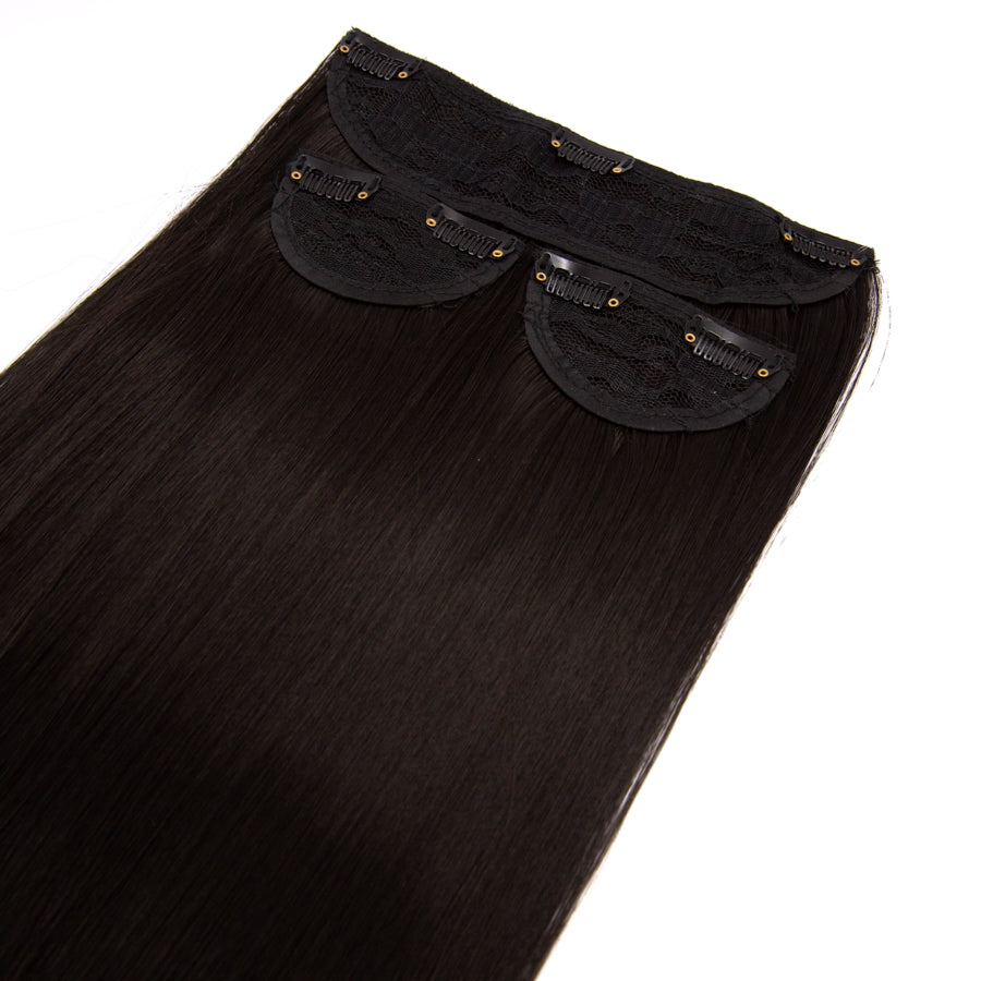 JBEXTENSION 3 PCS Hair Extension Clip Hair Extensions for Women Long Soft straight Clip  Extensions Synthetic Double Weft Hair Full Head 24 Inch