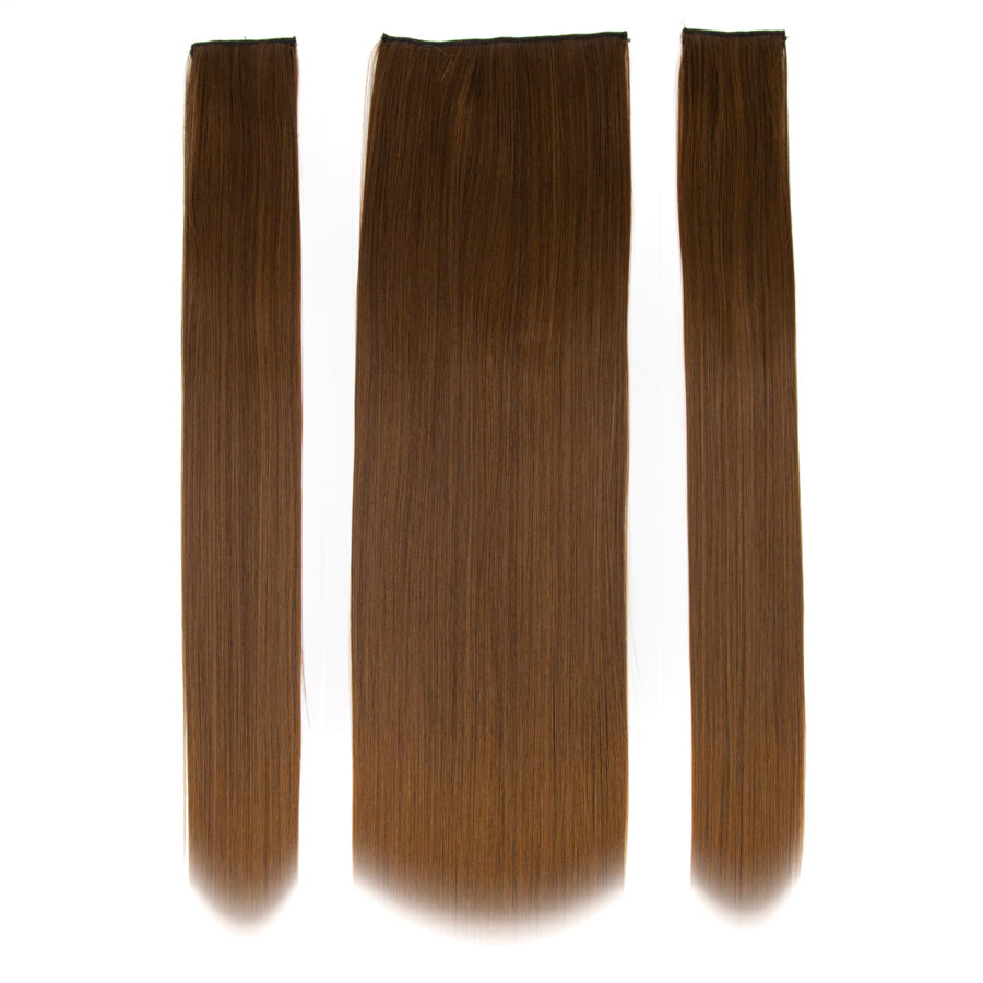 JBEXTENSION 3 PCS Hair Extension Clip Hair Extensions for Women Long Soft straight Clip  Extensions Synthetic Double Weft Hair Full Head 24 Inch