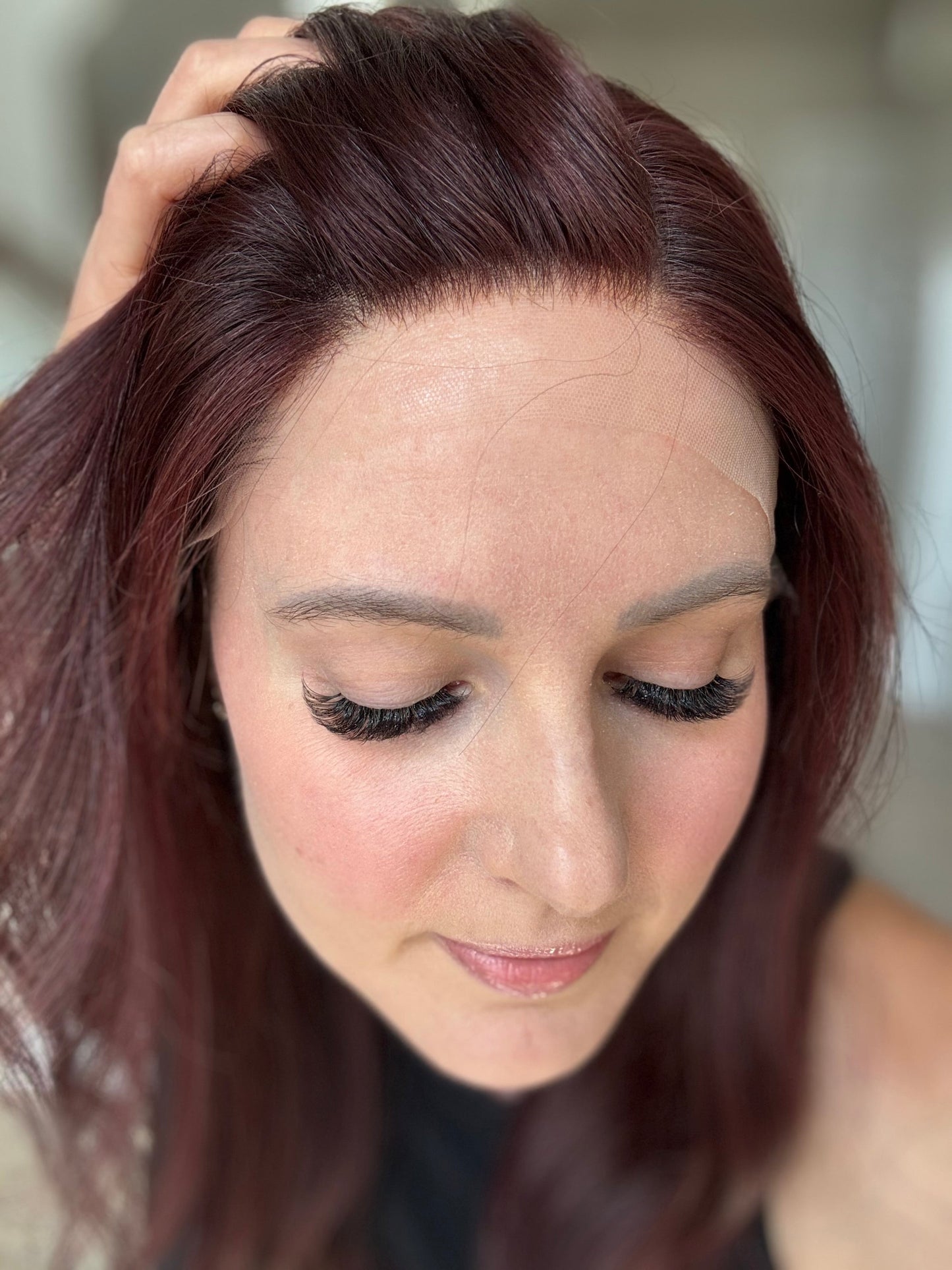 20" Violet Comfort Cap Lace Top Wig (XS)