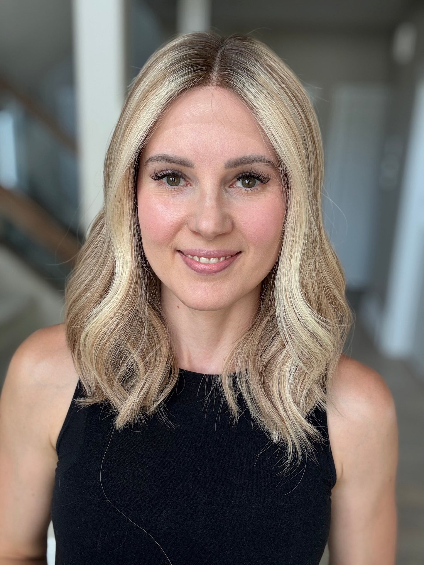 18" Olivia LOB Comfort Cap Lace Top Wig (S) (FINAL SALE)