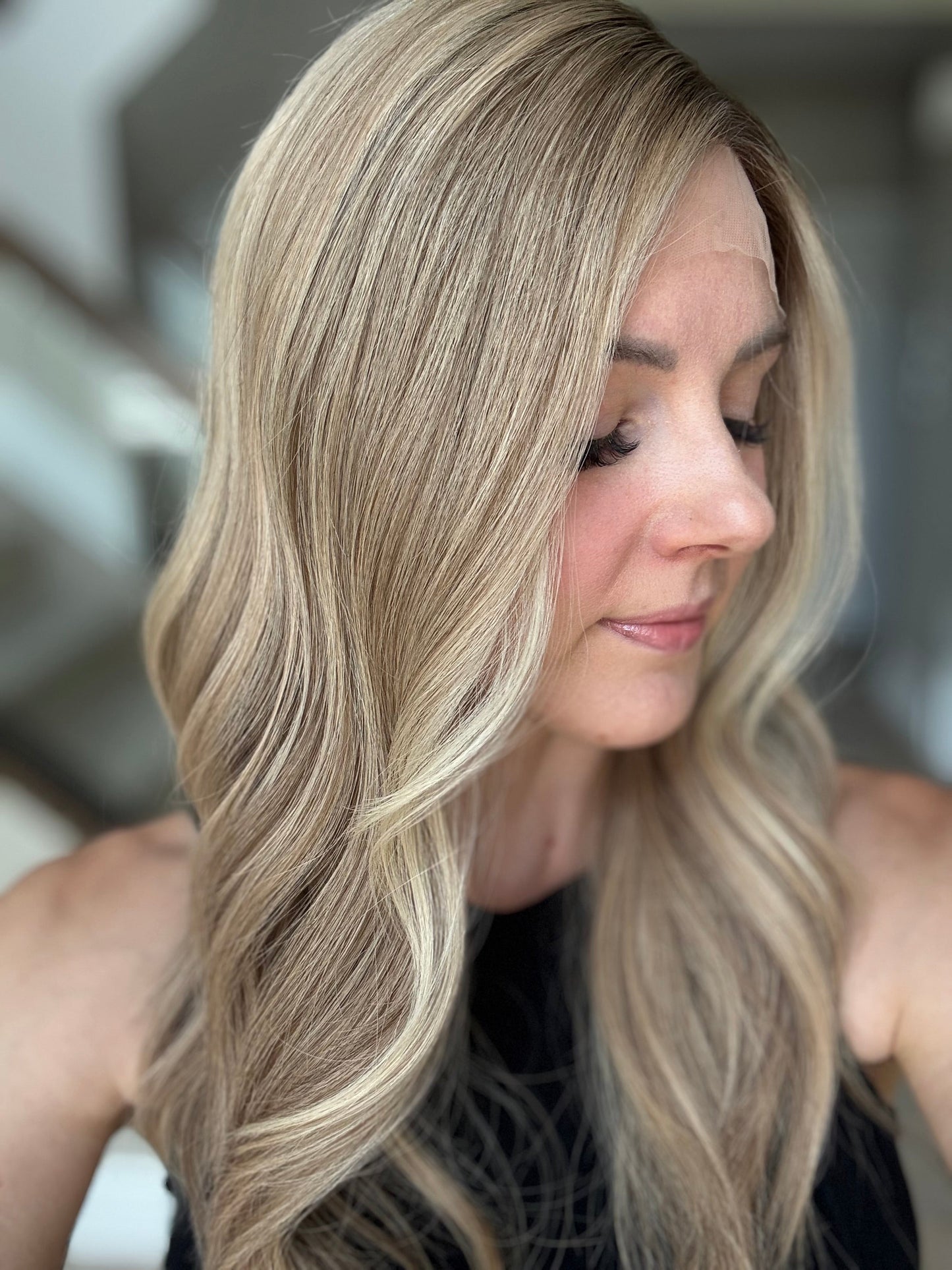 22" Olivia Comfort Cap Lace Top Wig (M) (FINAL SALE)