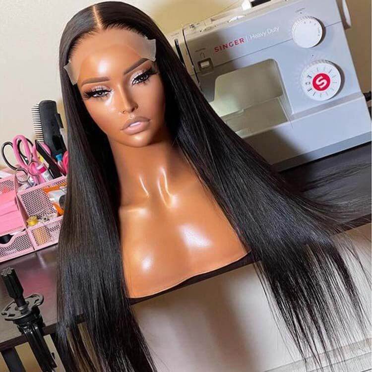 5x5 HD Lace Closure Straight Wigs Human Hair Put On Go Glueless Wigs Human Hair Pre Plucked