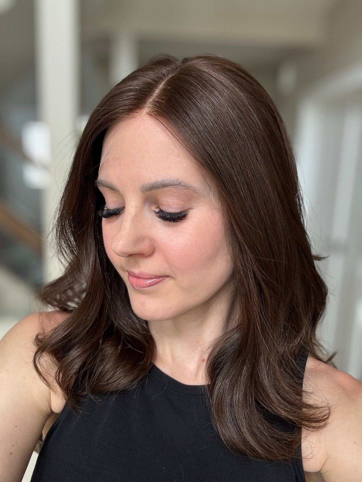 Euro Wig #14: 16" Medium Brown Luxury Cap (M)