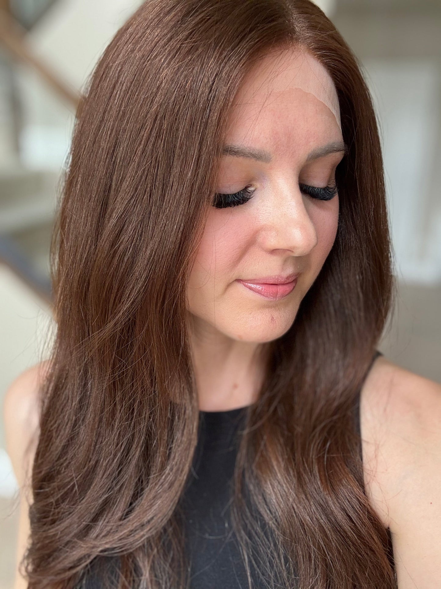 Euro Wig #4: 22" Warm Brown Comfort Cap (M)