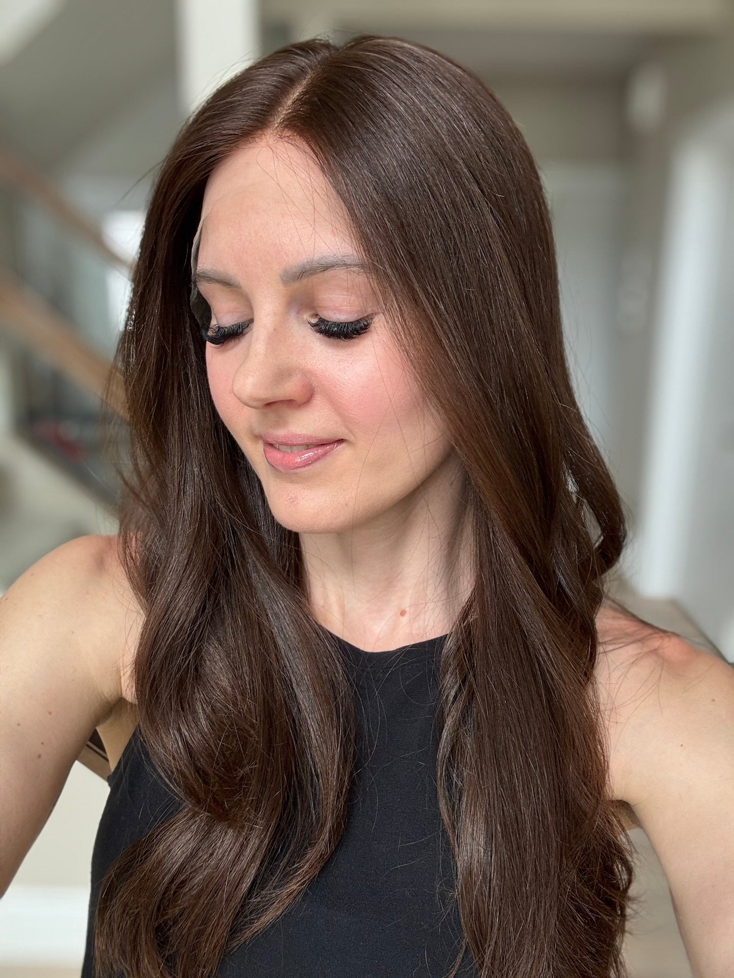 Euro Wig #12: 22" Medium Brown Luxury Cap (S)