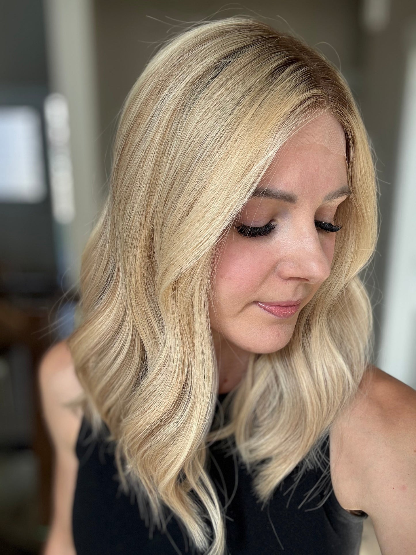 18" Cara LOB Comfort Cap Lace Top Wig (M)