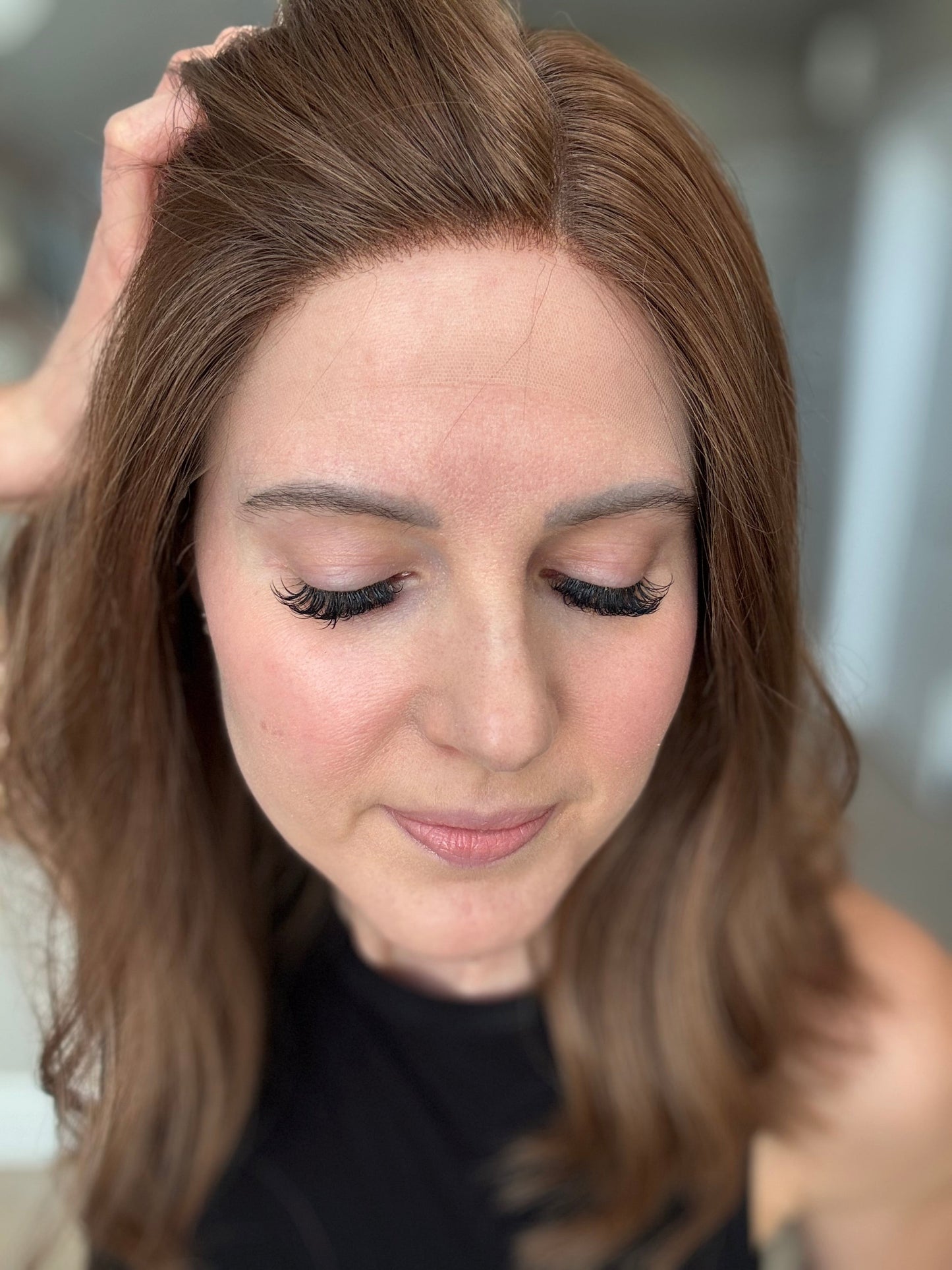 18" Christina LOB Comfort Cap Lace Top Wig (M)