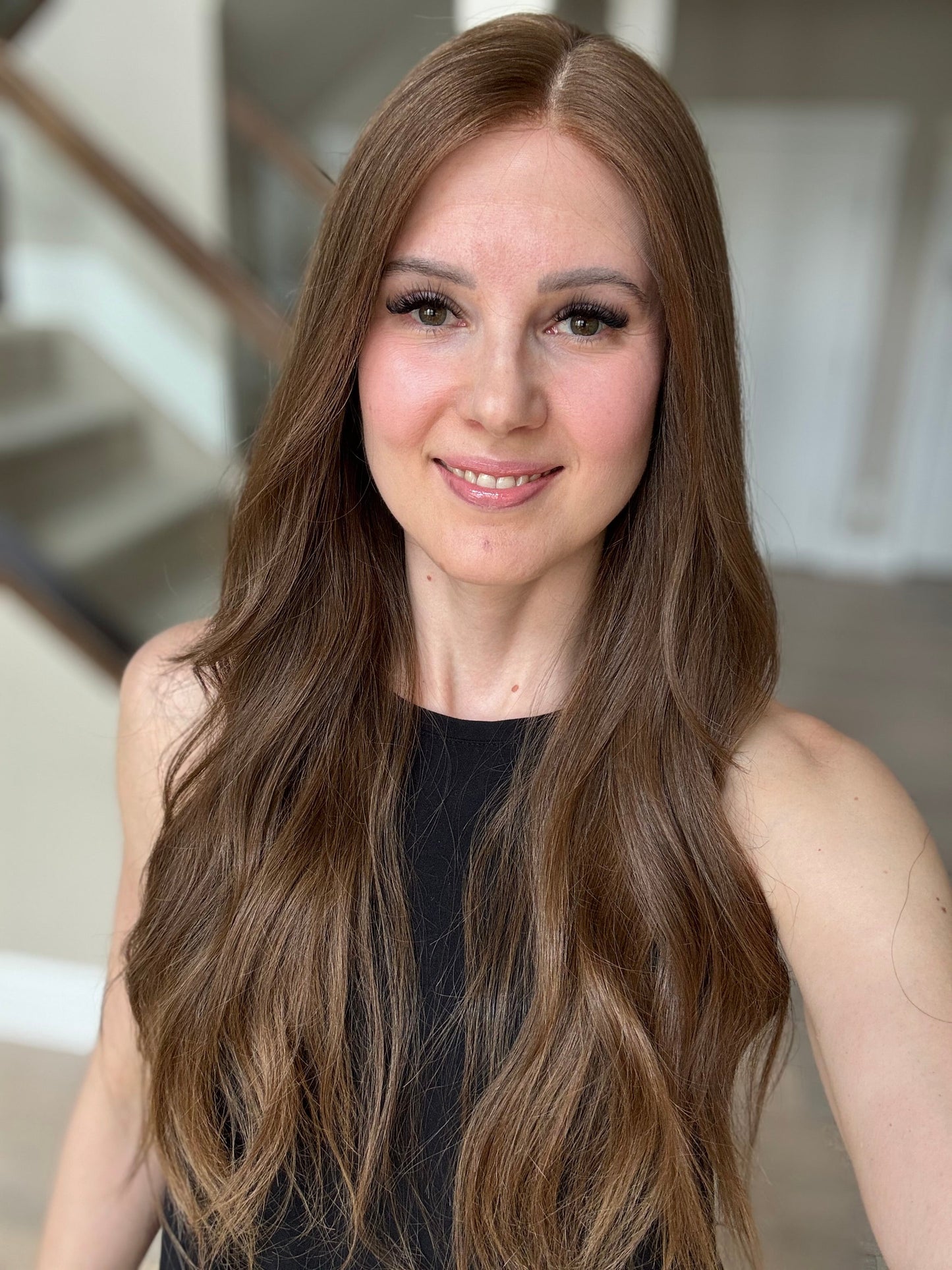 Euro Wig #6: 26" Neutral-Warm Medium Brown Comfort Cap (S/M)