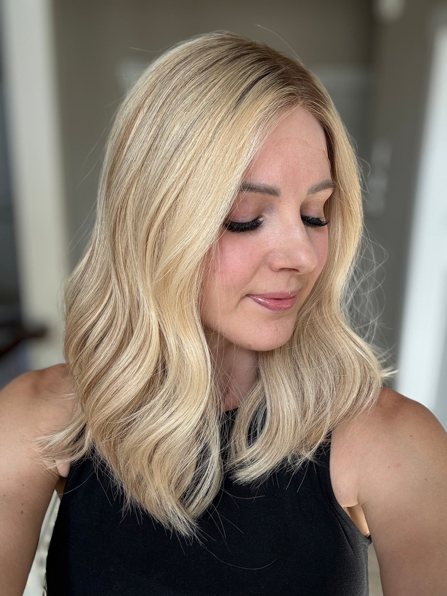 18" Cara LOB Comfort Cap Lace Top Wig (M)