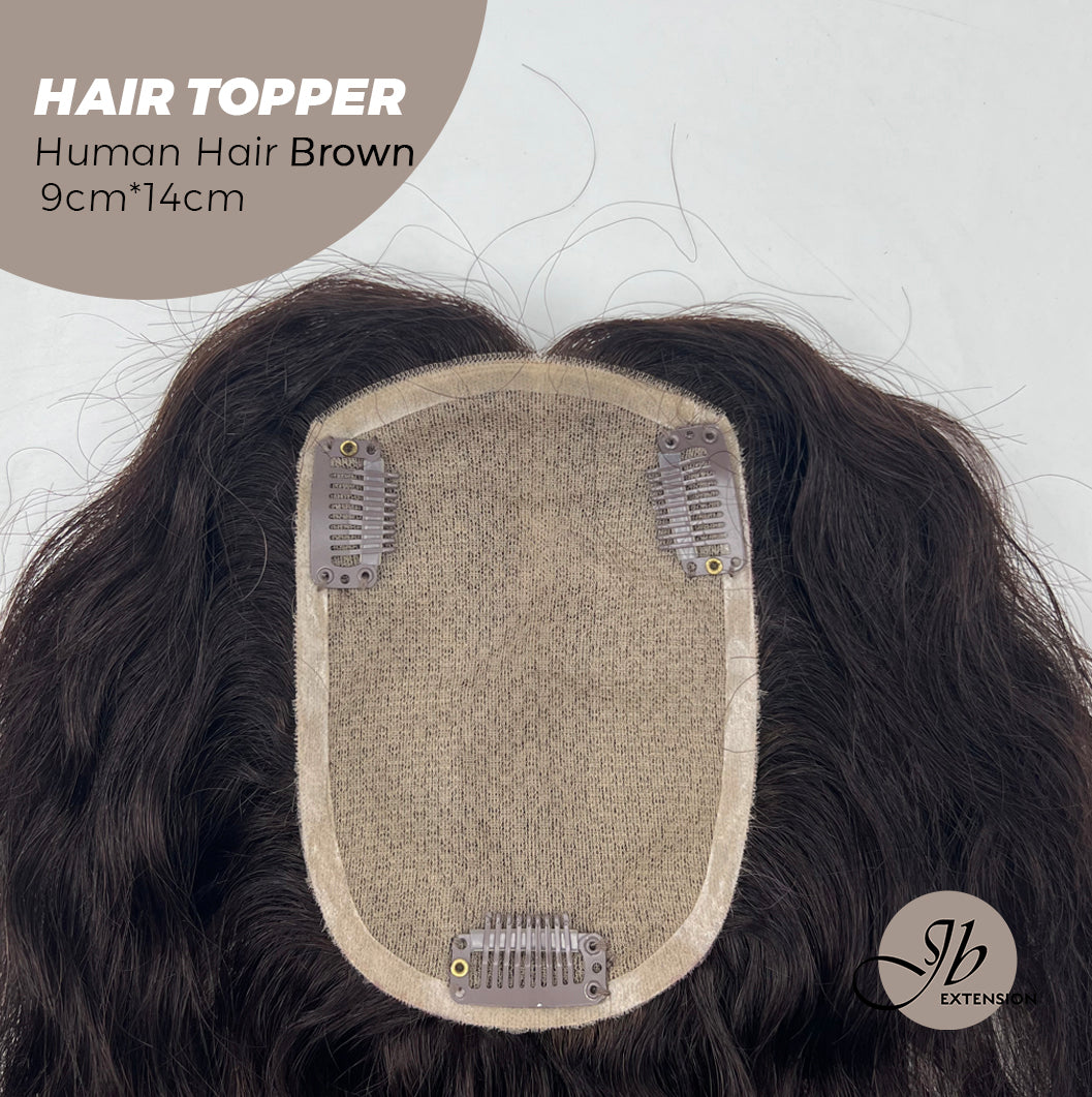 JBEXTENSION 10 Inches Natural Black Brown HUMAN HAIR WAVE TOPPER 9*14