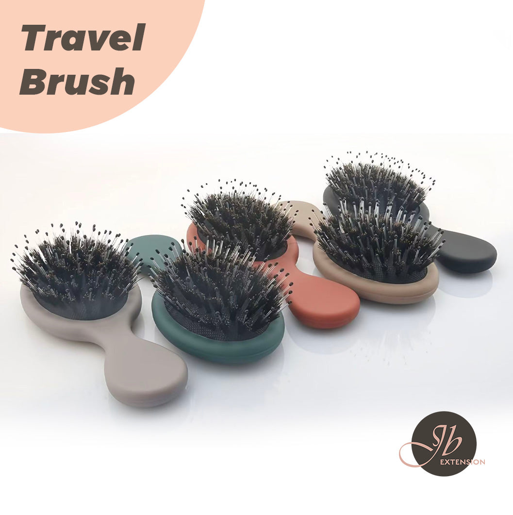 JBextension Travel Brush 1 Pcs Wet Brush Detangling Brush, Mini Detangler Brush - Wet & Dry Tangle-Free Hair Brush for Women & Men - No Tangle Soft & Flexible Bristles for Straight, Curly, & Thick Hair