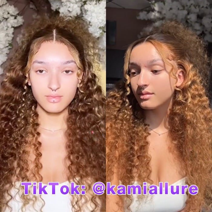 Highlight Deep Wave Frontal Wig 13*4 13*6 Glueless HD Lace Wigs with Pre Plucked Hairline