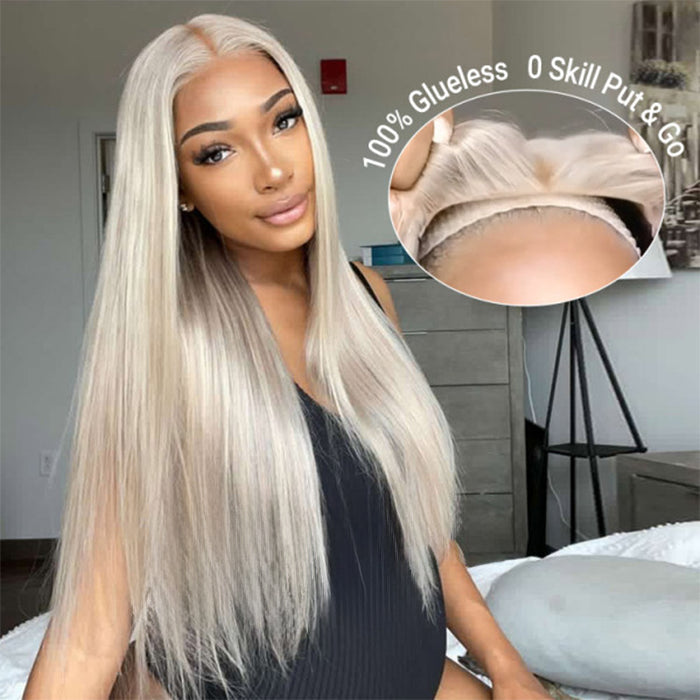 #P18/613 Highlight 13x6 Full Lace Frontal Straight Drawstring Wigs Pre Plucked HD Lace Human Hair Wigs
