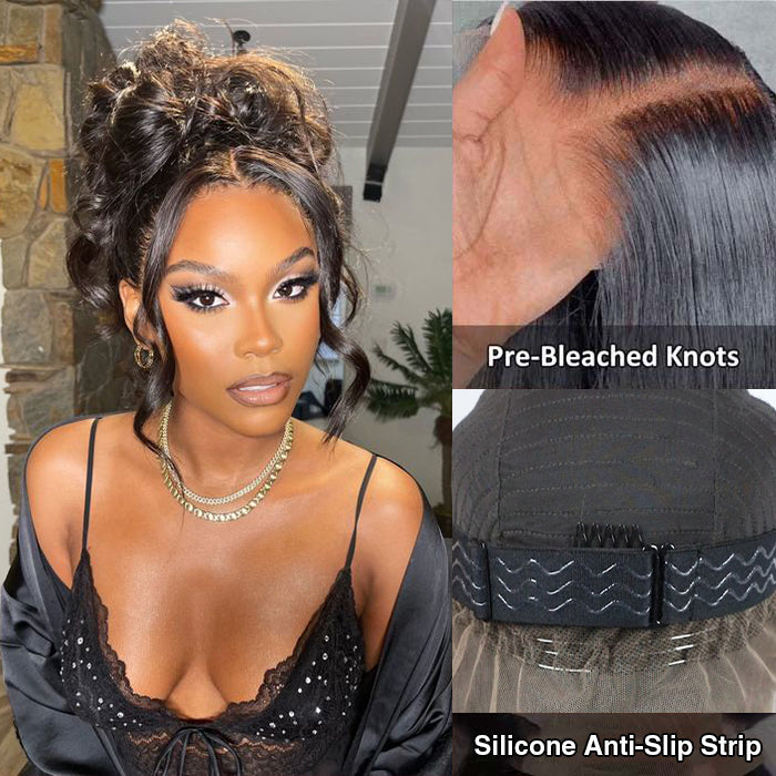 Body Wave Invisi-Pull String Snug Fit 360 HD Lace Frontal Glueless Wig With Pre Bleached Knots