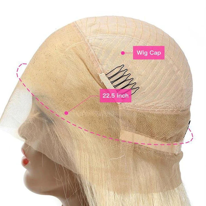 613 Blonde 360 HD Lace Front Human Hair Wigs Pre Plucked Straight Human Hair