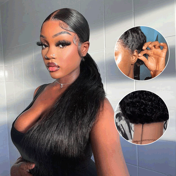 +$9.9 Get A Wig | Kinky Curly 360 Fit Wear Go Wigs Bleached Knots Glueless Human Hair Wigs With Invisi String