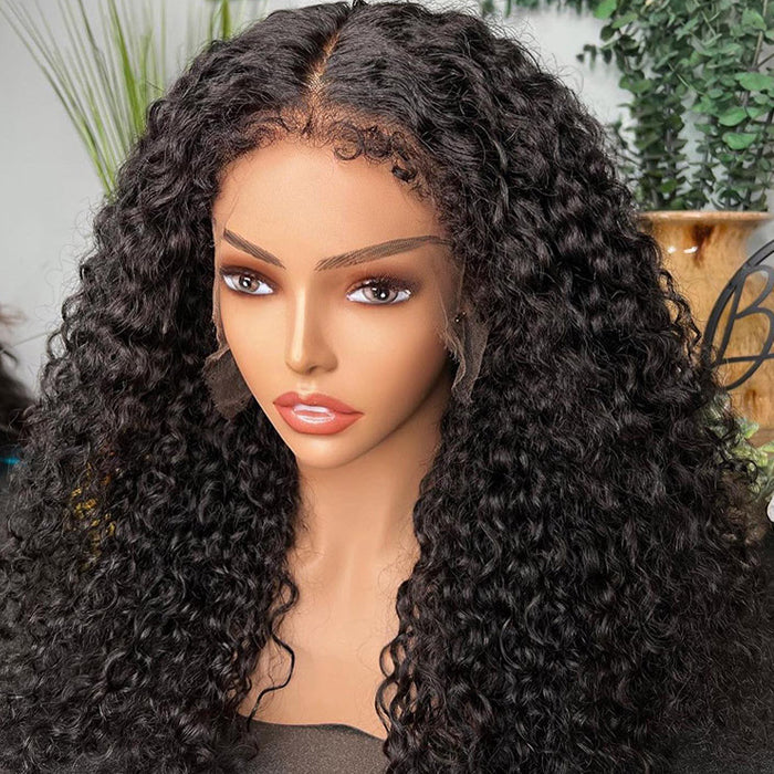 Kinky Edges Hairline Lace Front Wigs Pre Cut 8x5 13x4 HD Lace Human Hair Wigs 180% Density