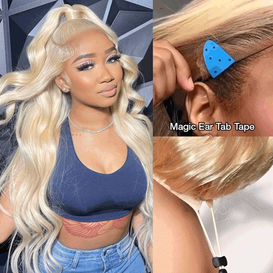 #613 Blonde Body Wave Pull Go Drawstring 13x6 Full Lace Front Glueless Wig