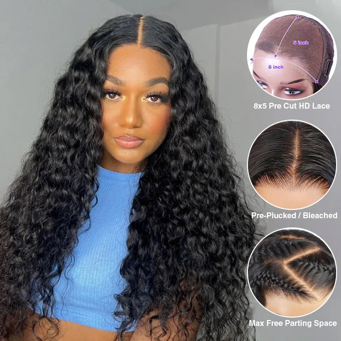 2Wigs = $189 | 8x5 Highlight Body Wave Wig + 8x5 Glueless Water Wave Wig