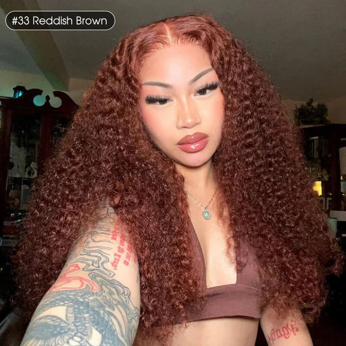 300% Density Curly Wigs Super Double Drawn Virgin Human Hair HD Transparent Lace Front Wigs Salon-Quality