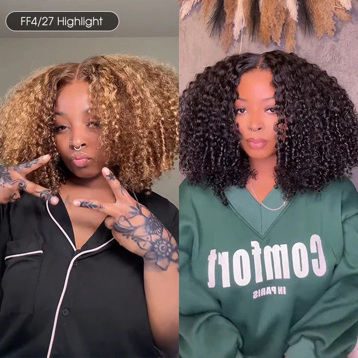 300% Density Curly Wigs Super Double Drawn Virgin Human Hair HD Transparent Lace Front Wigs Salon-Quality