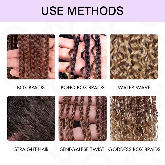 Deep Wave Colored Bulk Hair 100% Human Hair Extensions Bulk for Boho Knotless Braiding