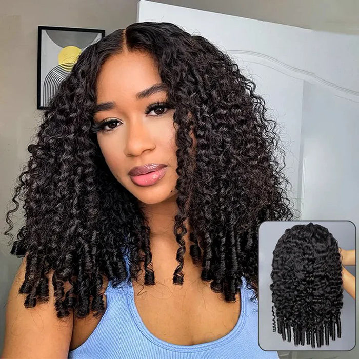 New In Burmese Curly Human Hair Glueless 8x5 HD Lace Wig for Beginners Drawstring 13x6 HD Lace Frontal Wigs