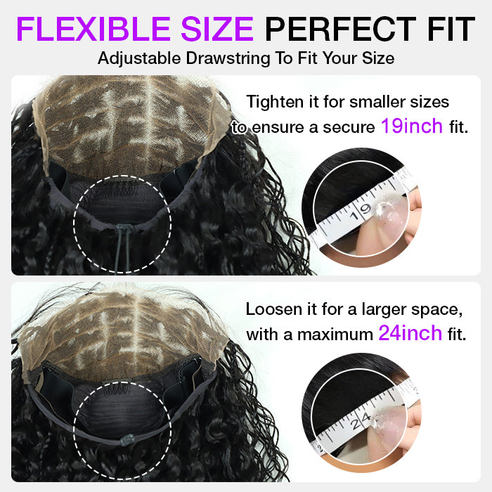 Boho Knotless Braided Wigs Drawstring 13x6 HD Lace Frontal Human Hair Wigs Brown Color with Black Root