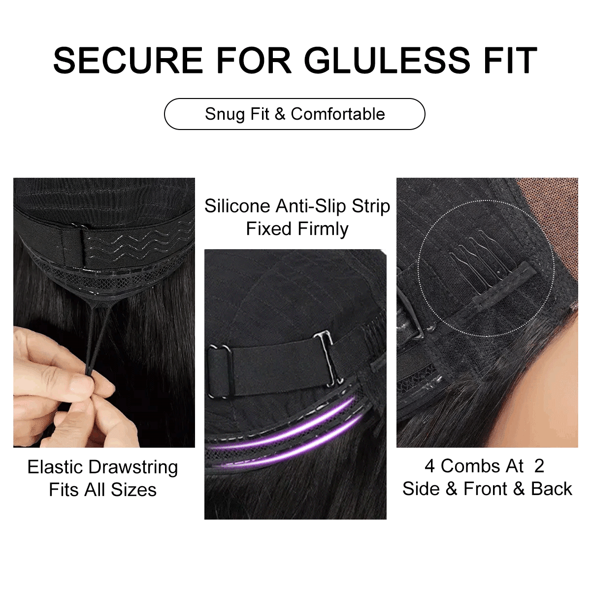 Drawstring Glueless Wig HD Lace Body Wave 13x6 Full Lace Frontal Wigs Friendly To All Heads