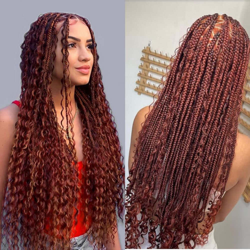 Deep Wave Colored Bulk Hair 100% Human Hair Extensions Bulk for Boho Knotless Braiding