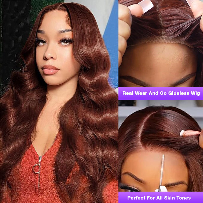 Burgundy 99J Color Wig Glueless 8*5 Pre Cut HD Lace Closure Wigs Ready & Go Wig