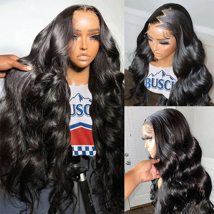 300% Density Body Wave Glueless Wig 13x4 HD Lace Front Wig Pre Plucked Hairline 100% Real Human Hair Wig