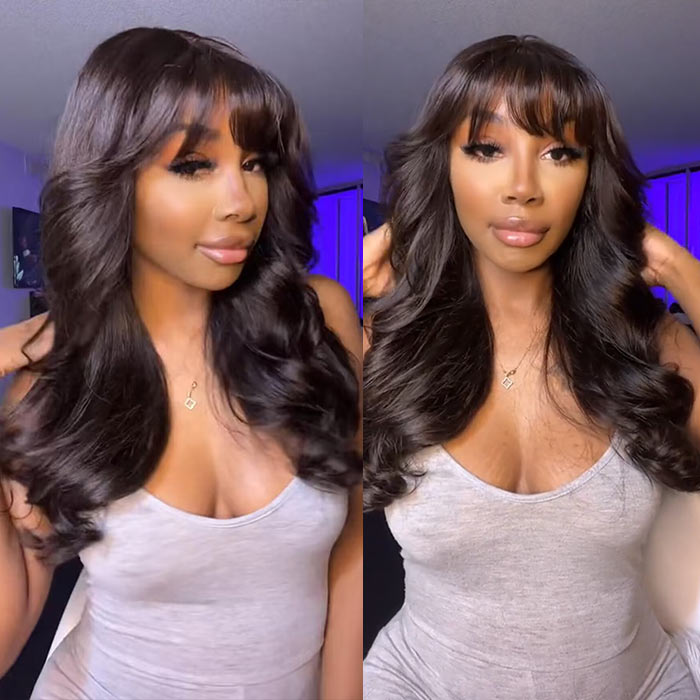 2Wigs = $189 | 8x5 Glueless Straight Wig + Body Wave Wig With Bangs